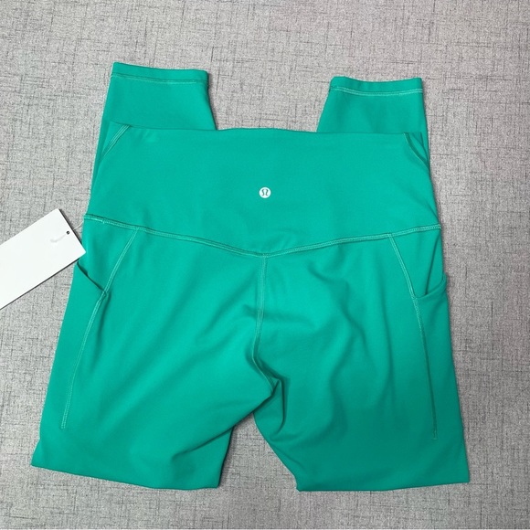 Lululemon Align High Rise Pants Leggings with Pockets Kelly Green 12 14 Nwt - Picture 7 of 9